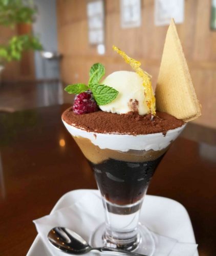 夢みなとタワーカフェ珈琲ゼリーパフェ３